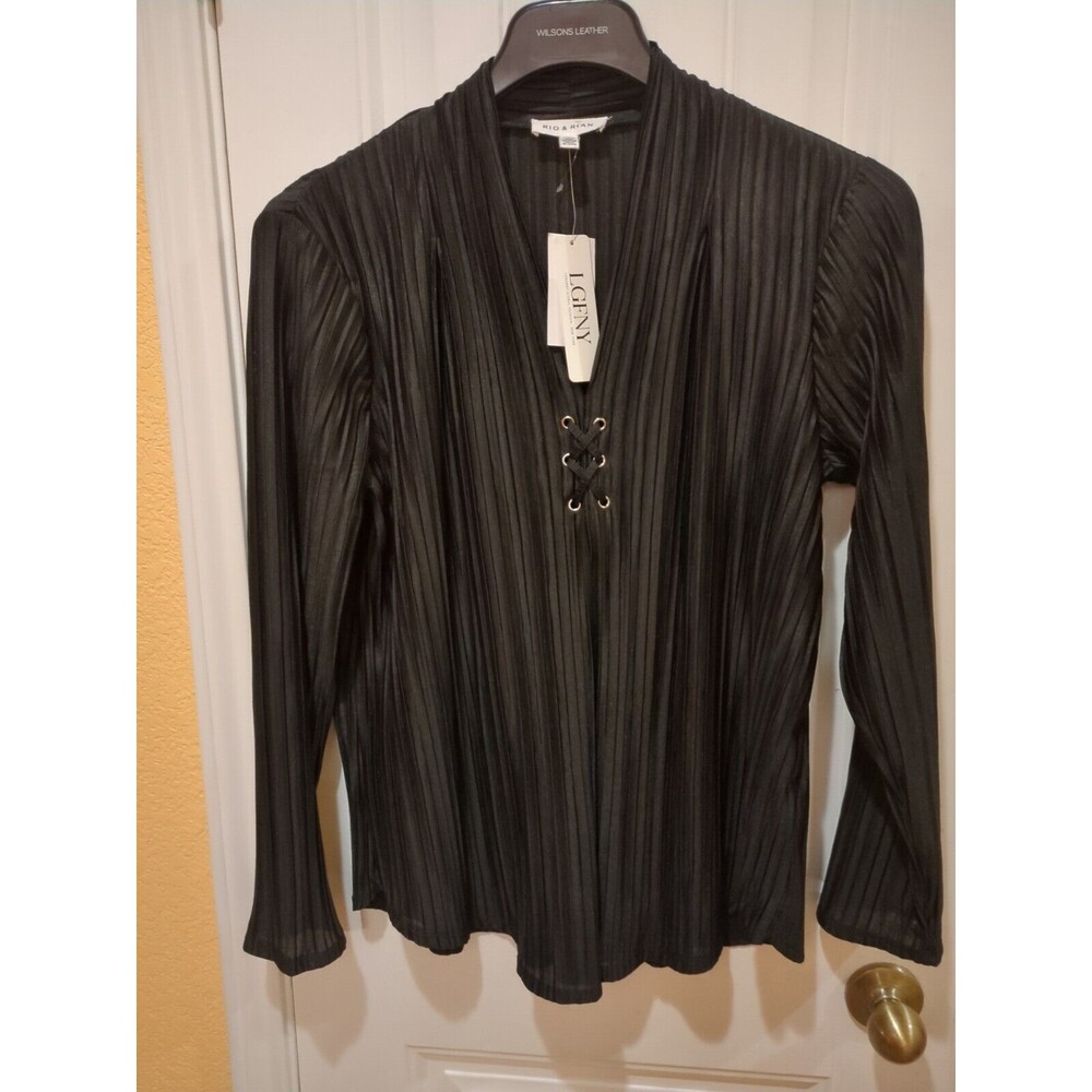 Rio & Rian Blouse Black Size M  NWT $59